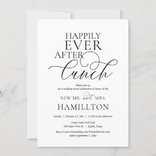 Invitación Cena de Celebración Después de la Boda Felices par