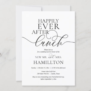 Invitación Cena de Celebración Después de la Boda Felices par