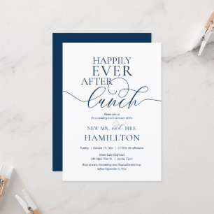 Invitación Cena de Celebración Después de la Boda Felices par