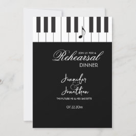 Invitación Cena de Cenas de Cosas de Piano para Músicos Creat