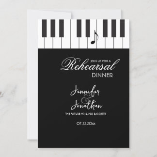 Invitación Cena de Cenas de Cosas de Piano para Músicos Creat