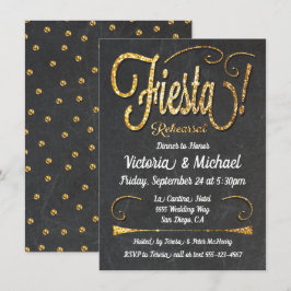 Invitación Cena de Chalkboard Mexicana de Fiesta