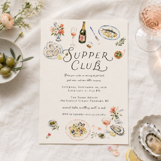 Invitación Cena de Club de Cena Caprichosa