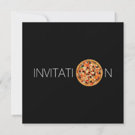 Invitación Cena de comida italiana almuerzo Chef Pizza Restau