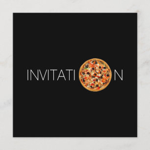 Invitación Cena de comida italiana almuerzo Chef Pizza Restau