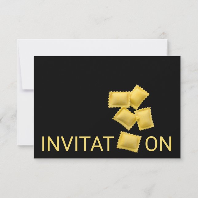 Invitación Cena de comida italiana personalizada Tortellini (Anverso)