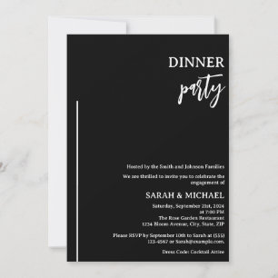 Invitación Cena de compromiso elegante