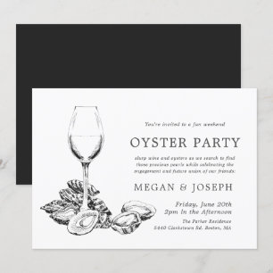 Invitación Cena de Compromiso Oyster Pearl
