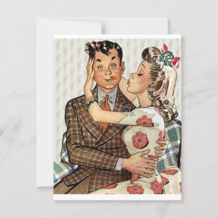 Invitación Cena de compromiso retro