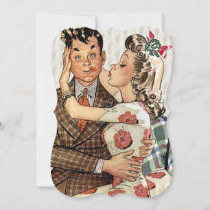 Invitación Cena de compromiso retro