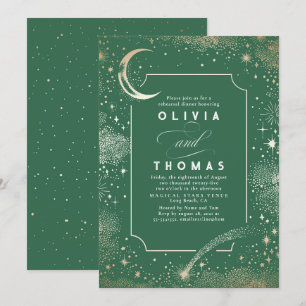 Invitación Cena de Crescent Moon de Starry Night Sky