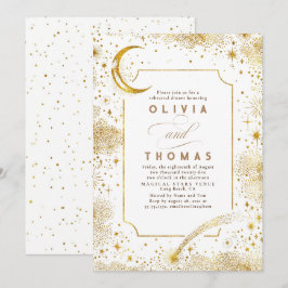 Invitación Cena de Crescent Moon de Starry Night Sky