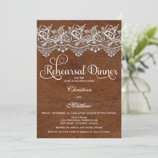 Invitación Cena de cuero y luce