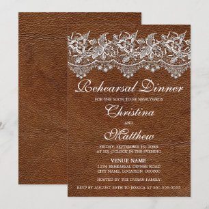 Invitación Cena de cuero y luce