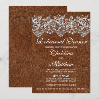 Invitación Cena de cuero y luce