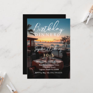 Invitación Cena de cumpleaños