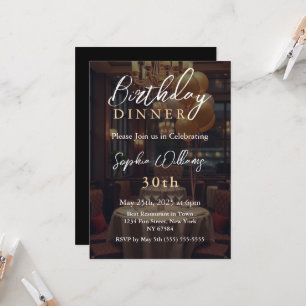 Invitación Cena de cumpleaños