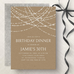 Invitación Cena de cumpleaños de Kraft Lights