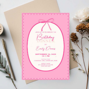 Invitación Cena de cumpleaños de la frontera retro radical