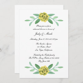 Invitación Cena de degustación de follaje amarillo con vegeta