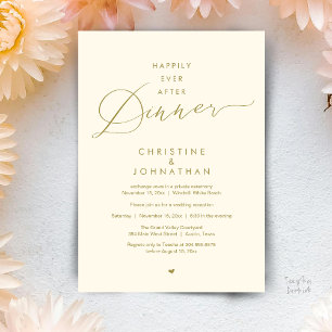 Invitación Cena de Después de Felices para Siempre Recepción 