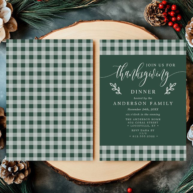 Invitación Cena De Día De Acción De Gracias De Hunter And Whi (Subido por el creador)