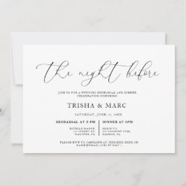 Invitación Cena de elegante caligrafía