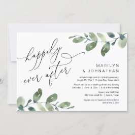 Invitación Cena de Elopement Felices para Siempre Eucalipto