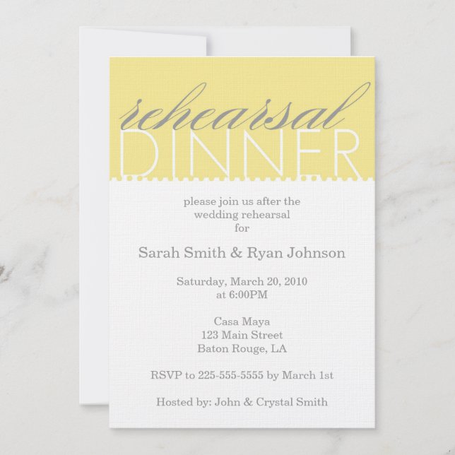 Invitación Cena de ensayo (Anverso)