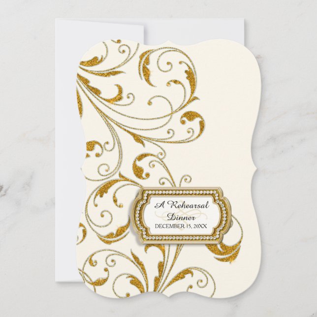 Invitación Cena de ensayo, antiguo Regalo de Hollywood de Gla (Anverso)