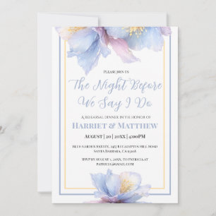 Invitación Cena de Ensayo Artístico Florales Botánicos