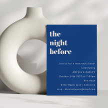 Cena de ensayo azul francés Minimalista audaz