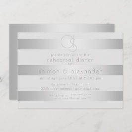 Invitación Cena de ensayo | Bandas plateadas luminosas