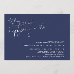 Invitación Cena de ensayo BlueScript de la Marina de Minimali