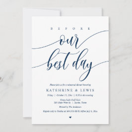 Invitación Cena de ensayo boda, antes de nuestro mejor día In