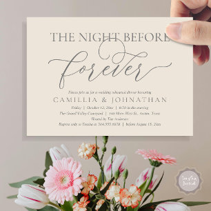 Invitación Cena de ensayo boda, la noche anterior
