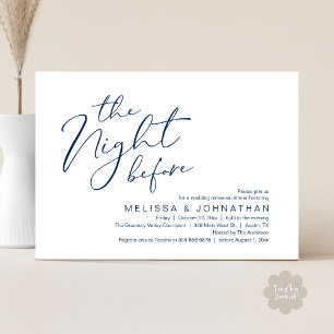 Invitación Cena de ensayo boda la noche anterior