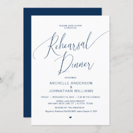 Invitación Cena de ensayo boda, moderno Minimalista