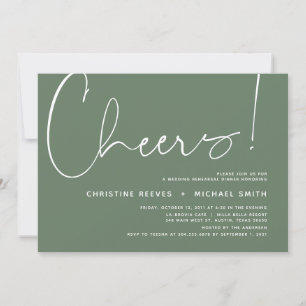 Invitación Cena de ensayo boda, tema Minimalista moderno