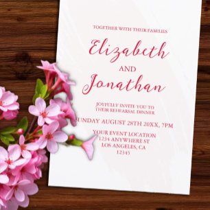 Invitación Cena de Ensayo Cereza Roja