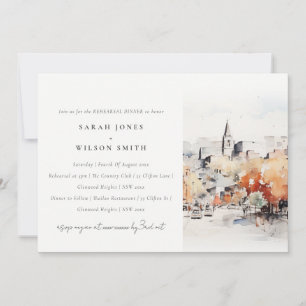 Invitación Cena de ensayo chic Greenville Carolina del Sur