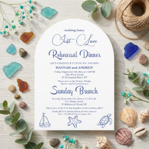 Invitación Cena de Ensayo Chic Just Love y Brunch Dominical