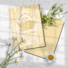 Invitación Cena de ensayo con empaque de flores silvestres di