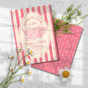 Invitación Cena de ensayo con empaque de flores silvestres di