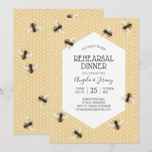 Invitación Cena de ensayo de abeja casera
