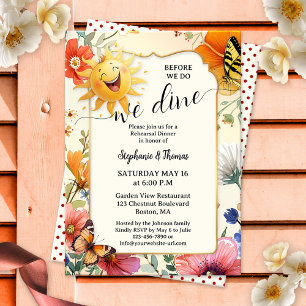 Invitación Cena de Ensayo de Acuarela de Flor Silvestre Capri