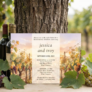 Invitación Cena de Ensayo de Acuarela del Paseo de la Puesta 
