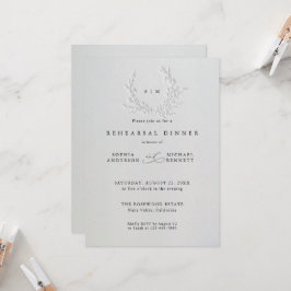 Invitación Cena de Ensayo de Algodón con Deboss Ciego Falso M