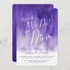 Invitación Cena de ensayo de arte púrpura antes de invitar