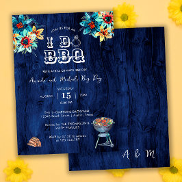 Invitación Cena de Ensayo de BBQ en Patio de Madera Rústica I